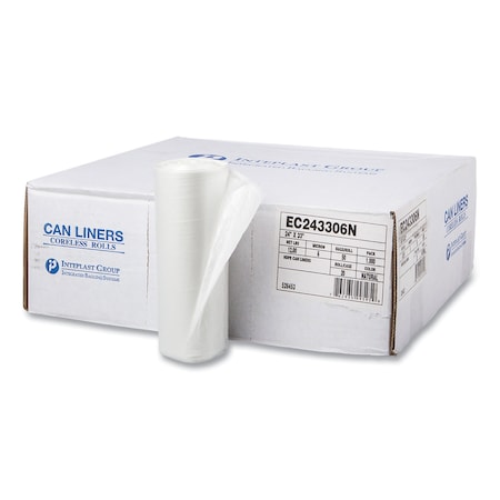 Integrated Bagging Systems 16 gal Trash Bags, 24 in x 33 in, 6 microns, Natural, 1000 PK EC243306N